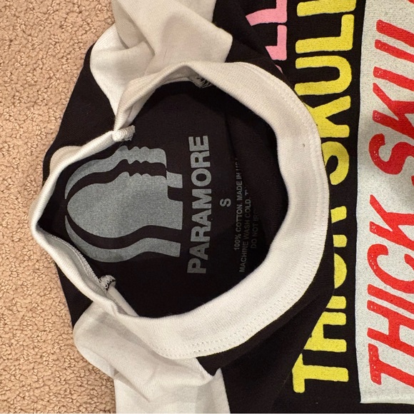 Official Paramore Thick Skull Baby Raglan T Shirt - Size S - NEW! - Picture 3 of 4